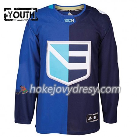 Dětské Hokejový Dres Evropy Blank Světový pohár v ledním hokeji 2016 Modrá Premier